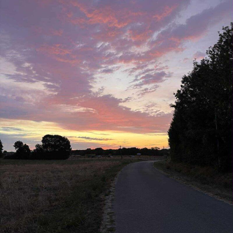 Night Time at La Grue Gites in Cherante
